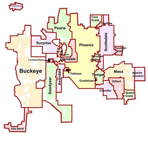 map of maricopa county cities